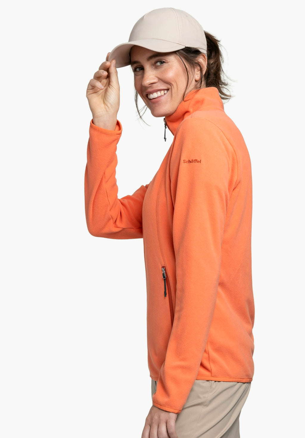 Schöffel Fleece Jk Style Ash WMS Damen – große Größen Orange - Ansicht 3