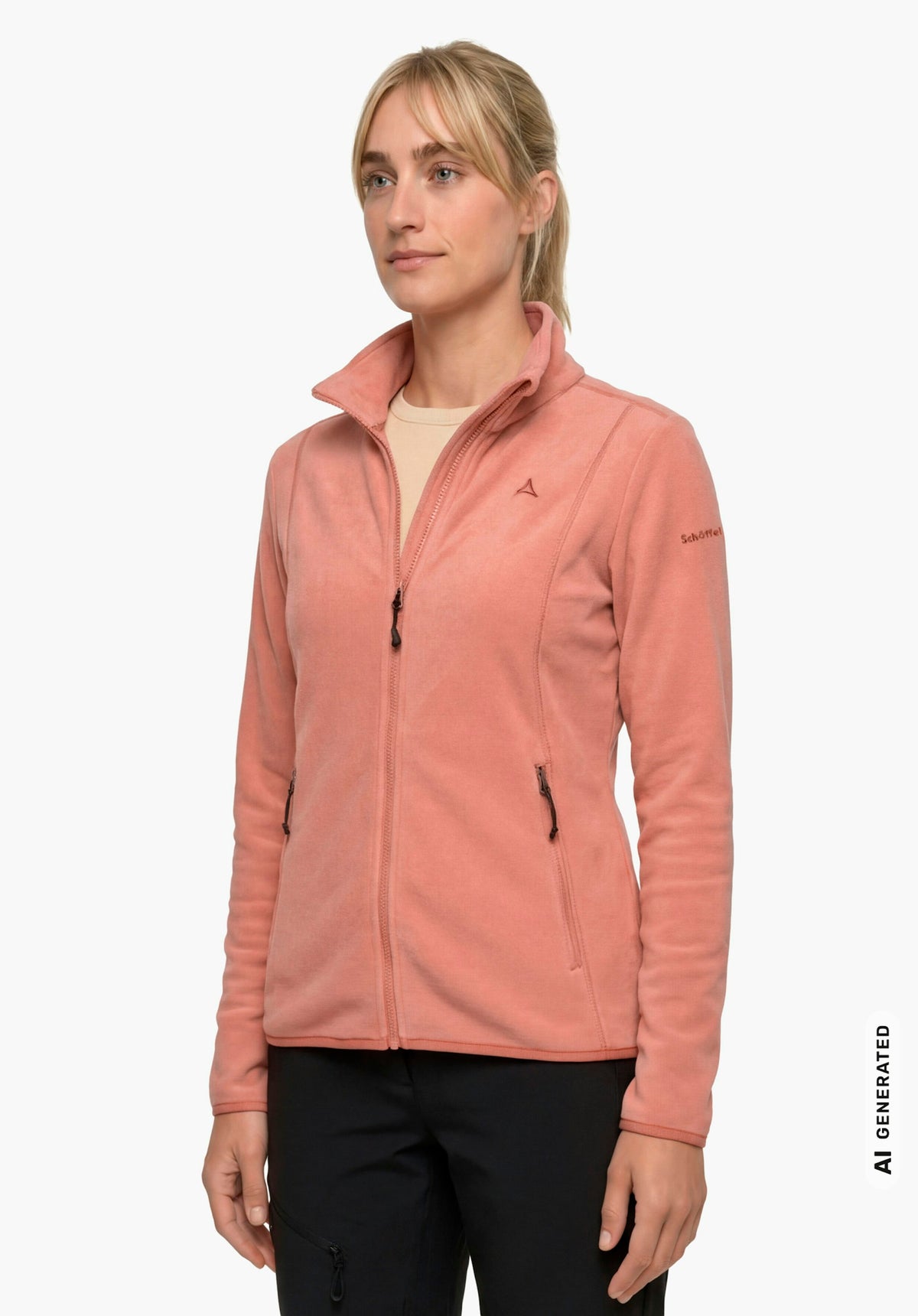 Schöffel Fleece Jk Style Ash WMS Damen – große Größen Pink - Ansicht 1