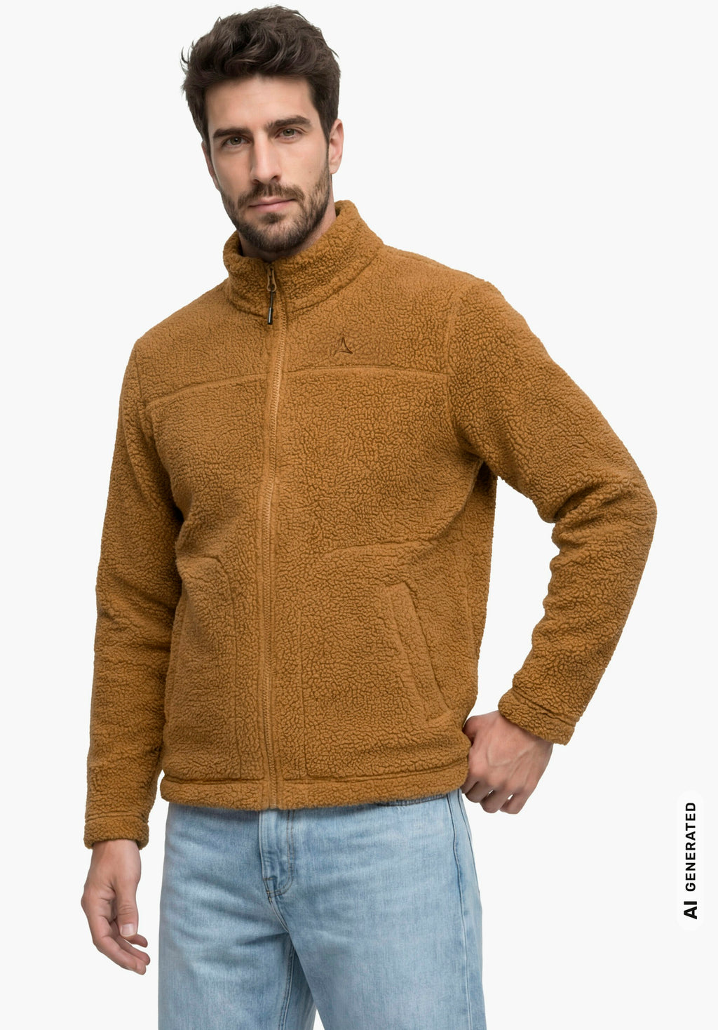Schöffel CIRC Fleece Jk Style Purga MNS Herren – große Größen Braun - Ansicht 1