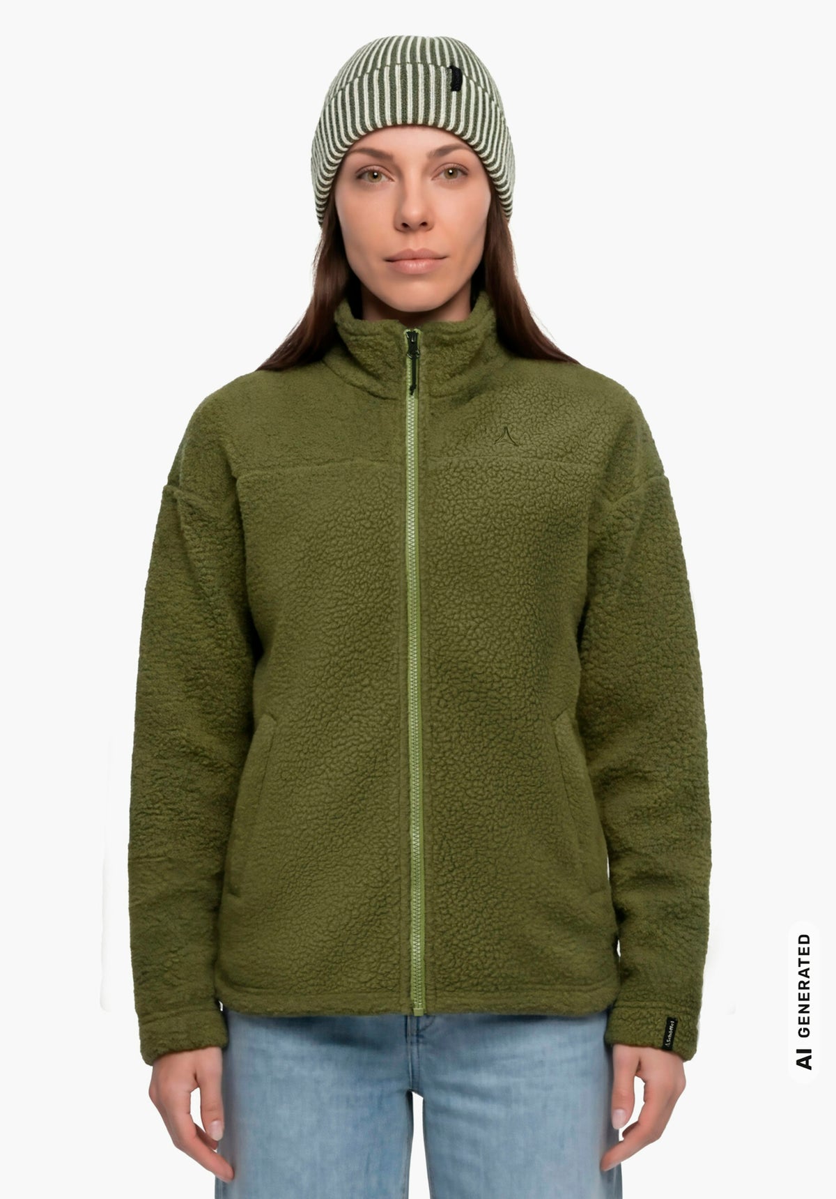 Schöffel CIRC Fleece Jk Style Purga WMS Damen – große Größen Grün - Ansicht 1