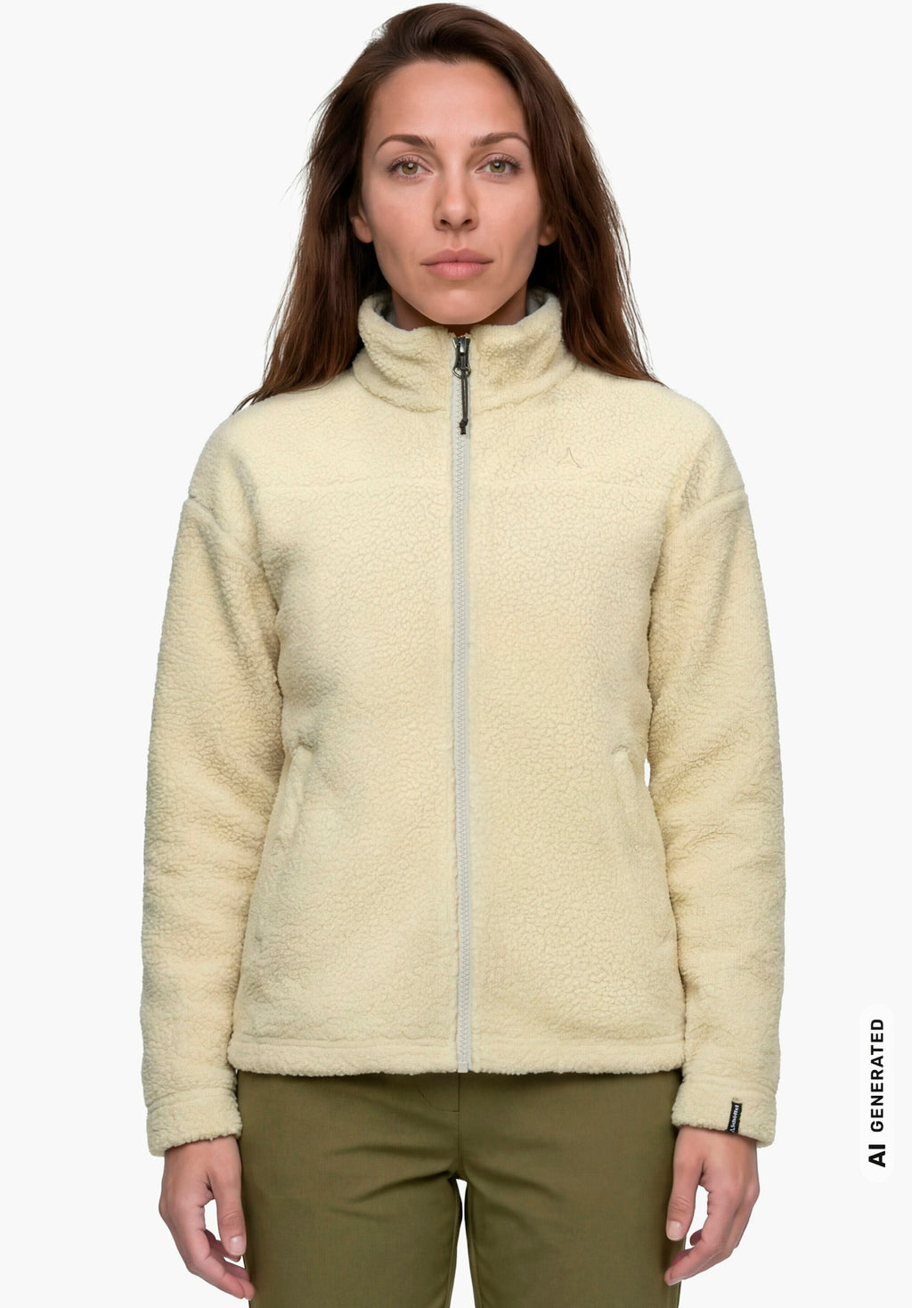 Schöffel CIRC Fleece Jk Style Purga WMS Damen – große Größen Beige - Ansicht 1