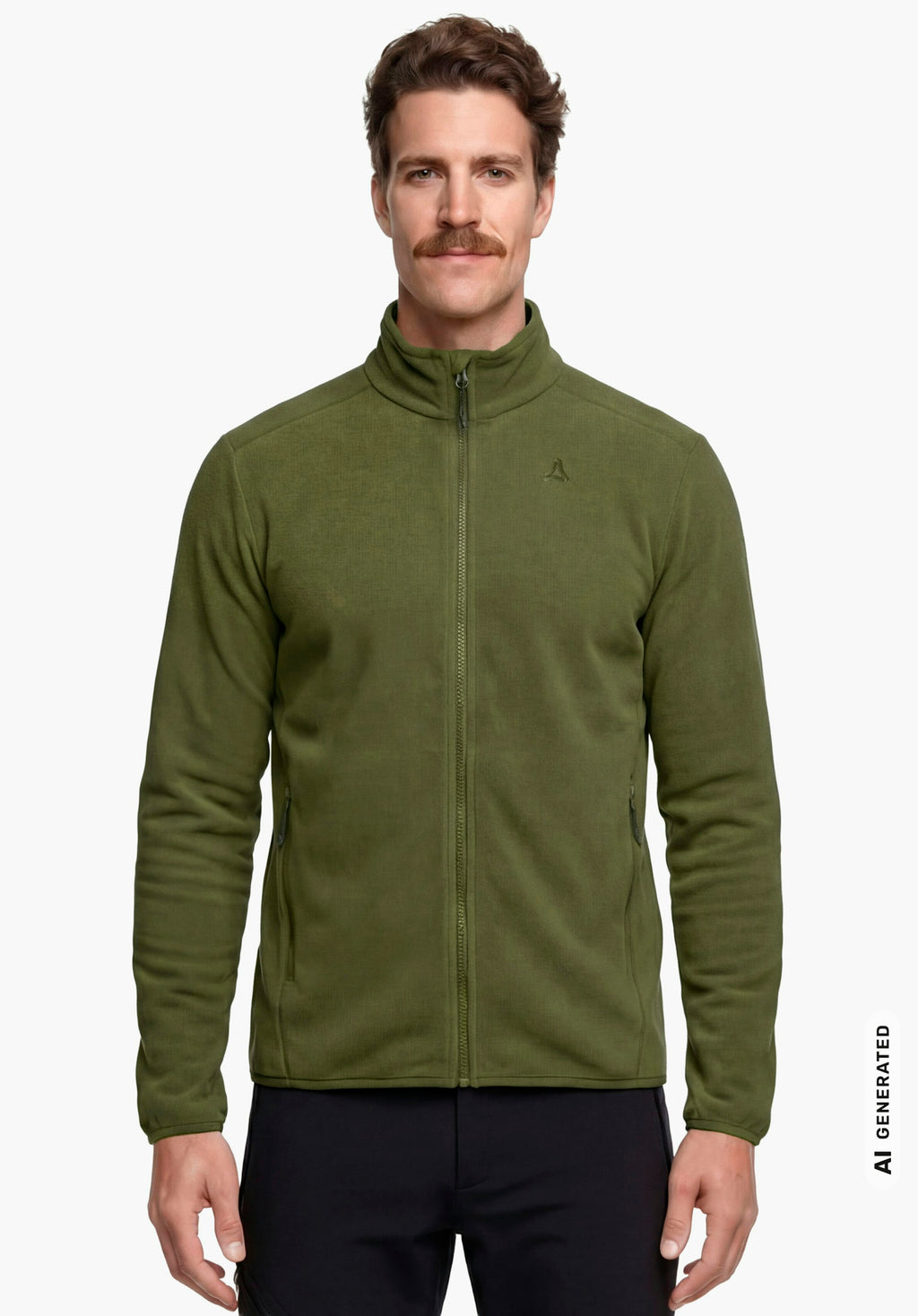 Schöffel Fleece Jk Style Ash MNS Herren – große Größen Grün (6875) - Ansicht 1