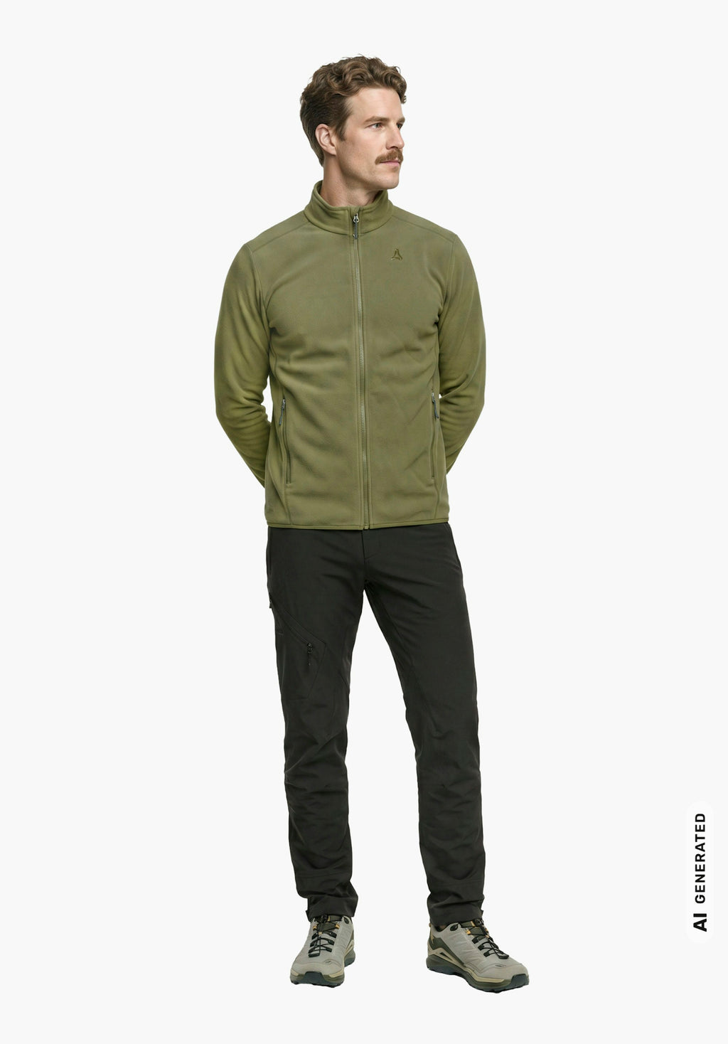 Schöffel Fleece Jk Style Ash MNS Herren – große Größen Grün (6875) - Ansicht 3