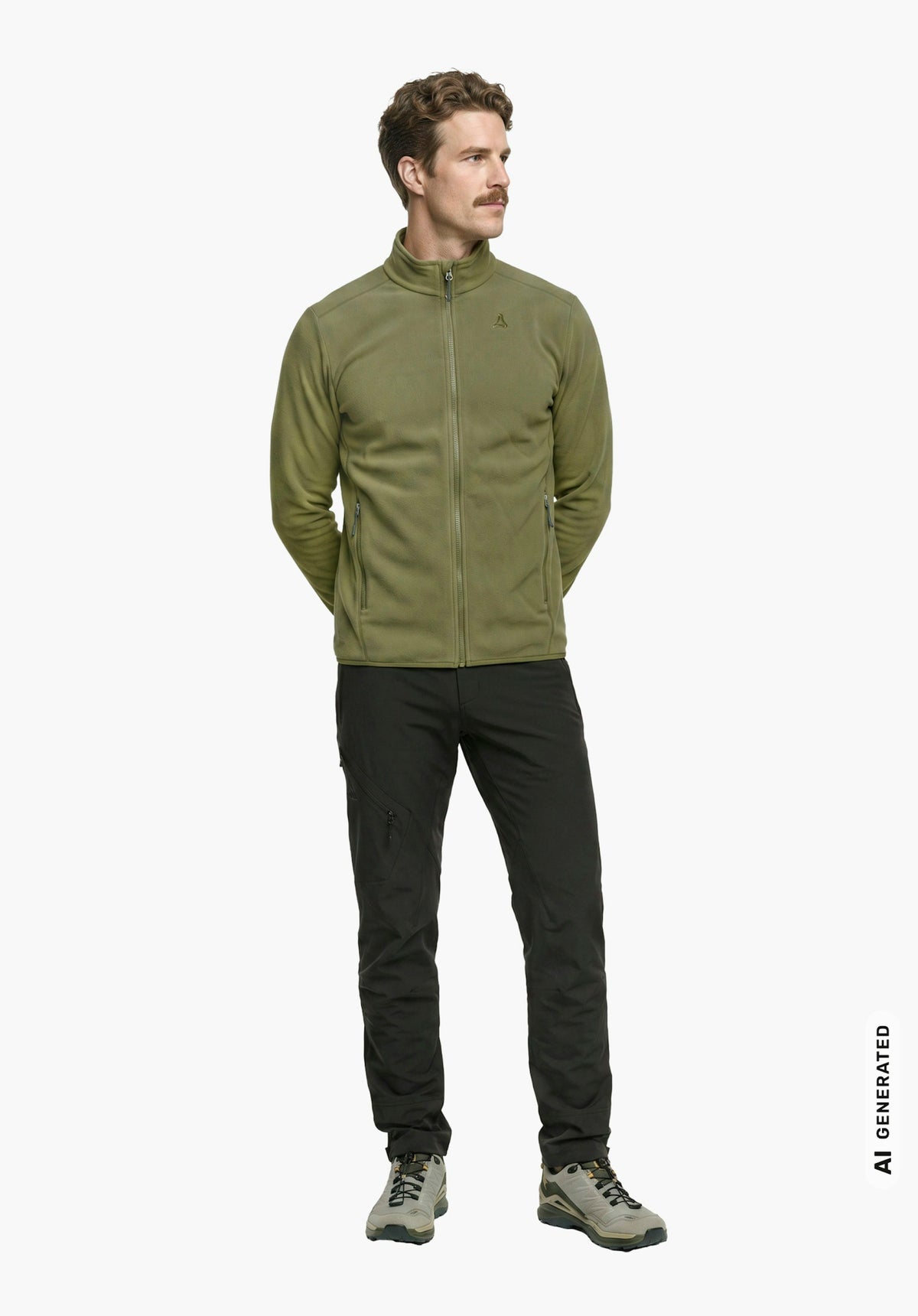 Schöffel Fleece Jk Style Ash MNS Herren – große Größen Grün (6875) - Ansicht 3