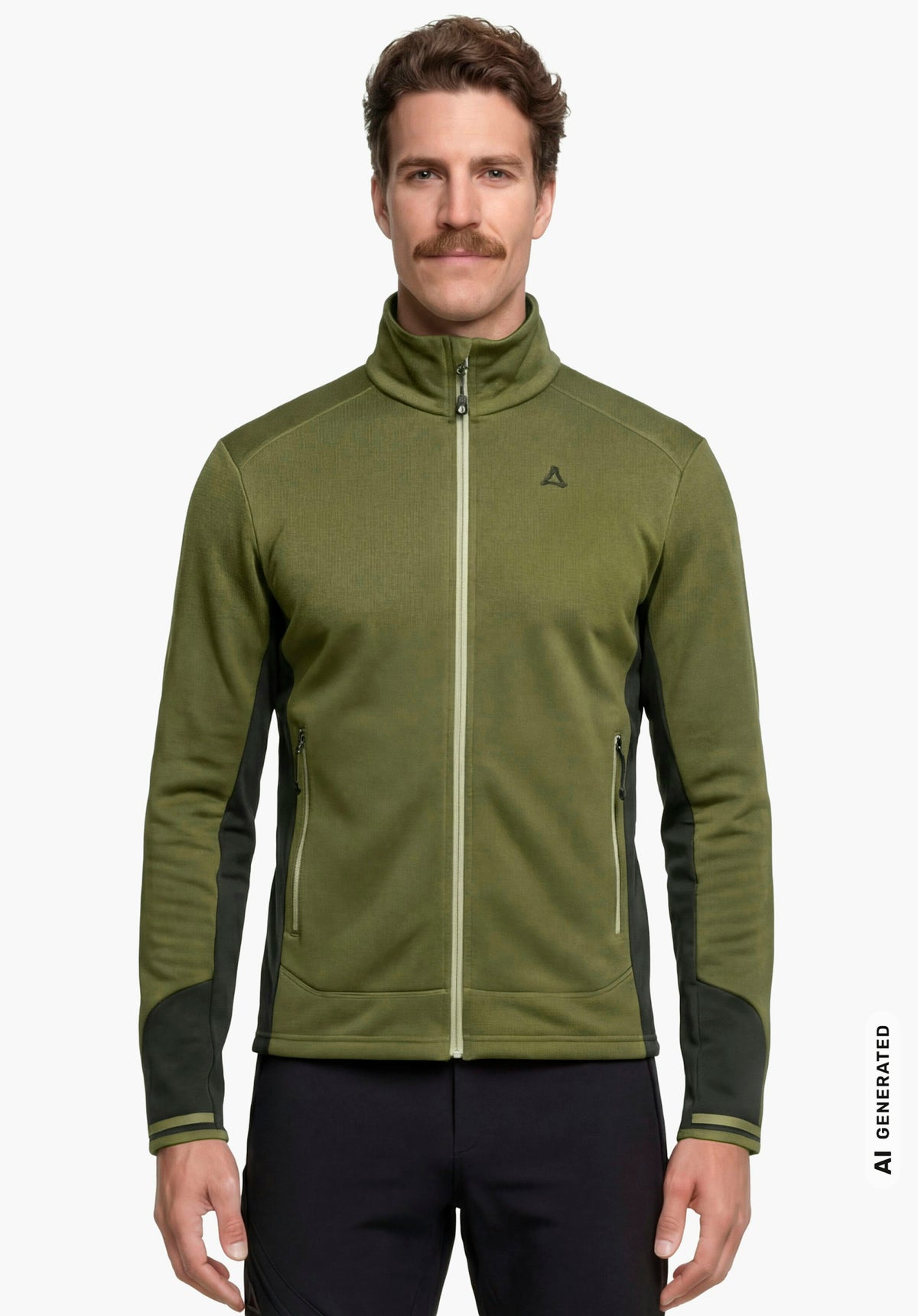 Schöffel Fleece Jk Style Milagle MNS Herren – große Größen Grün - Ansicht 1