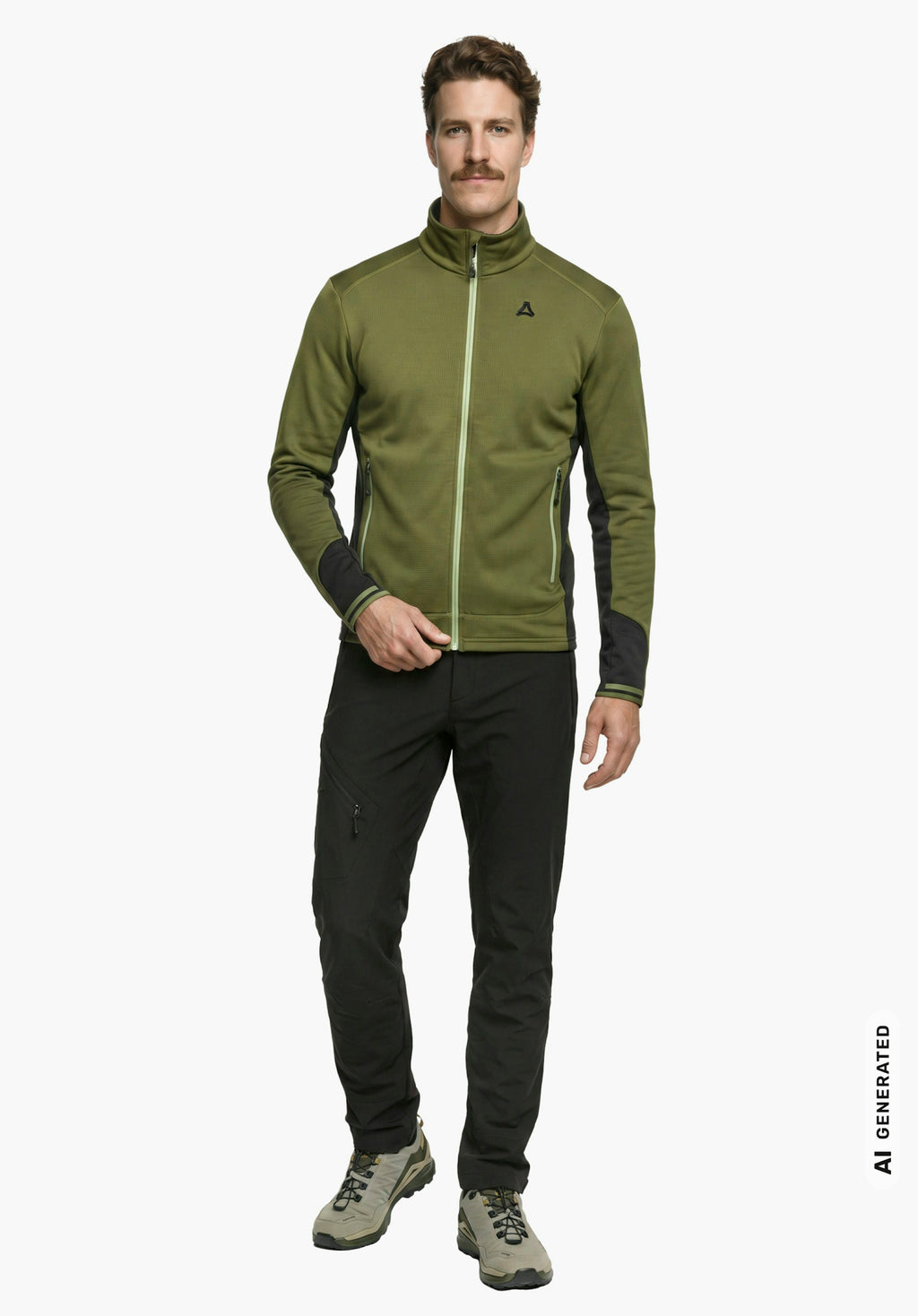 Schöffel Fleece Jk Style Milagle MNS Herren – große Größen Grün - Ansicht 3