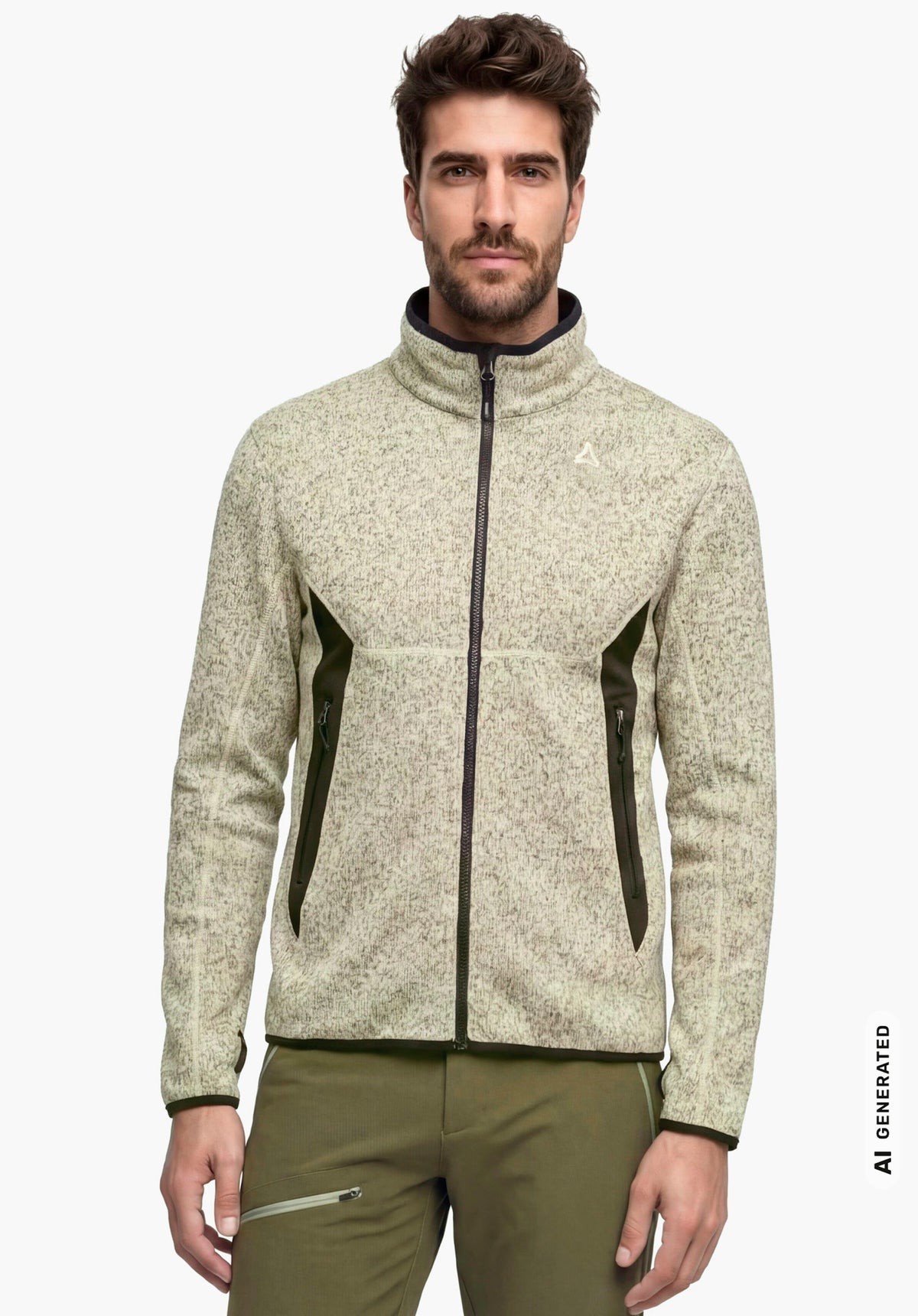 Schöffel CIRC Fleece Jk Style Yew MNS Herren – große Größen Beige - Ansicht 1