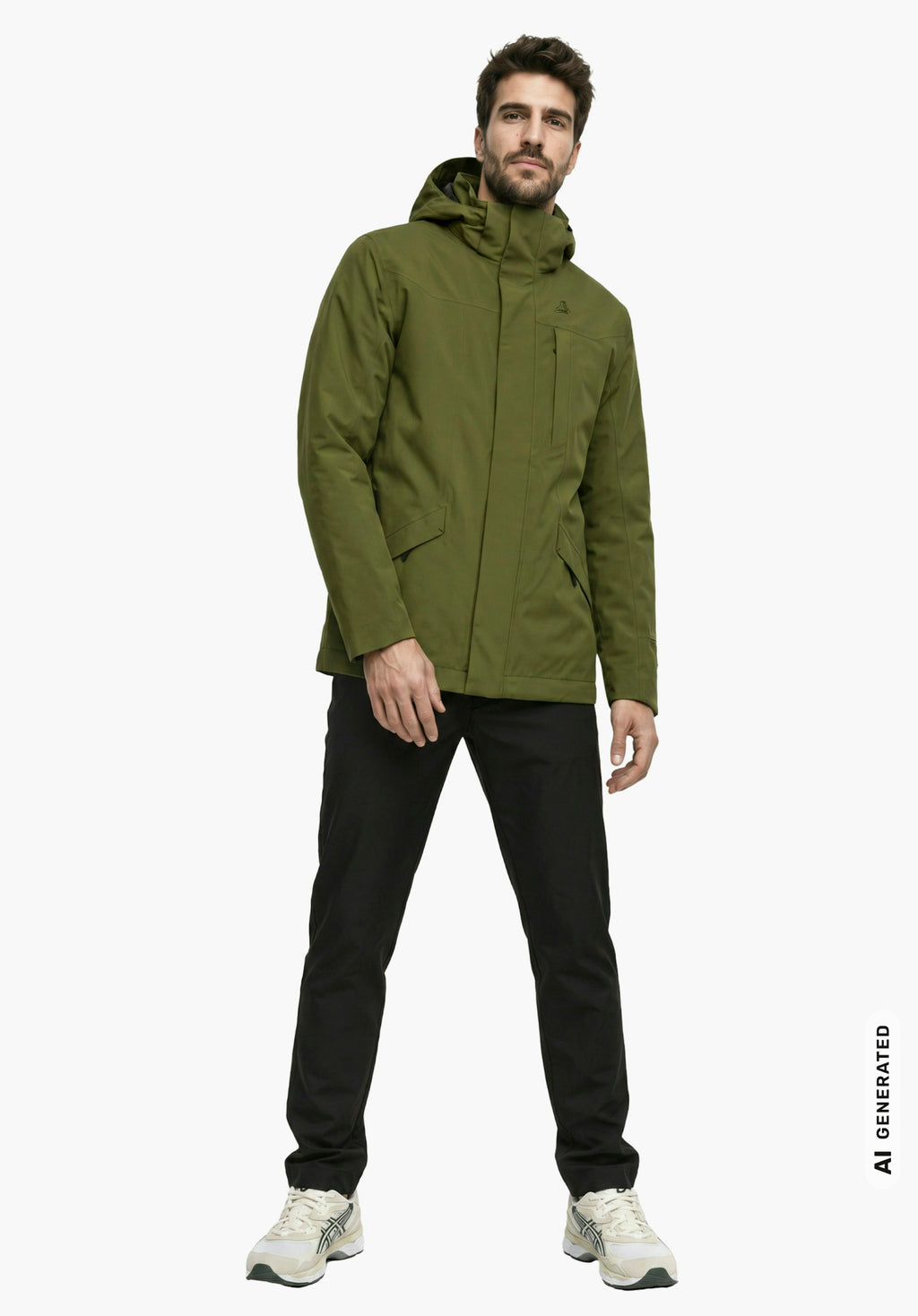 Schöffel 3in1 Parka Style Borkol MNS Herren – große Größen Grün - Ansicht 3