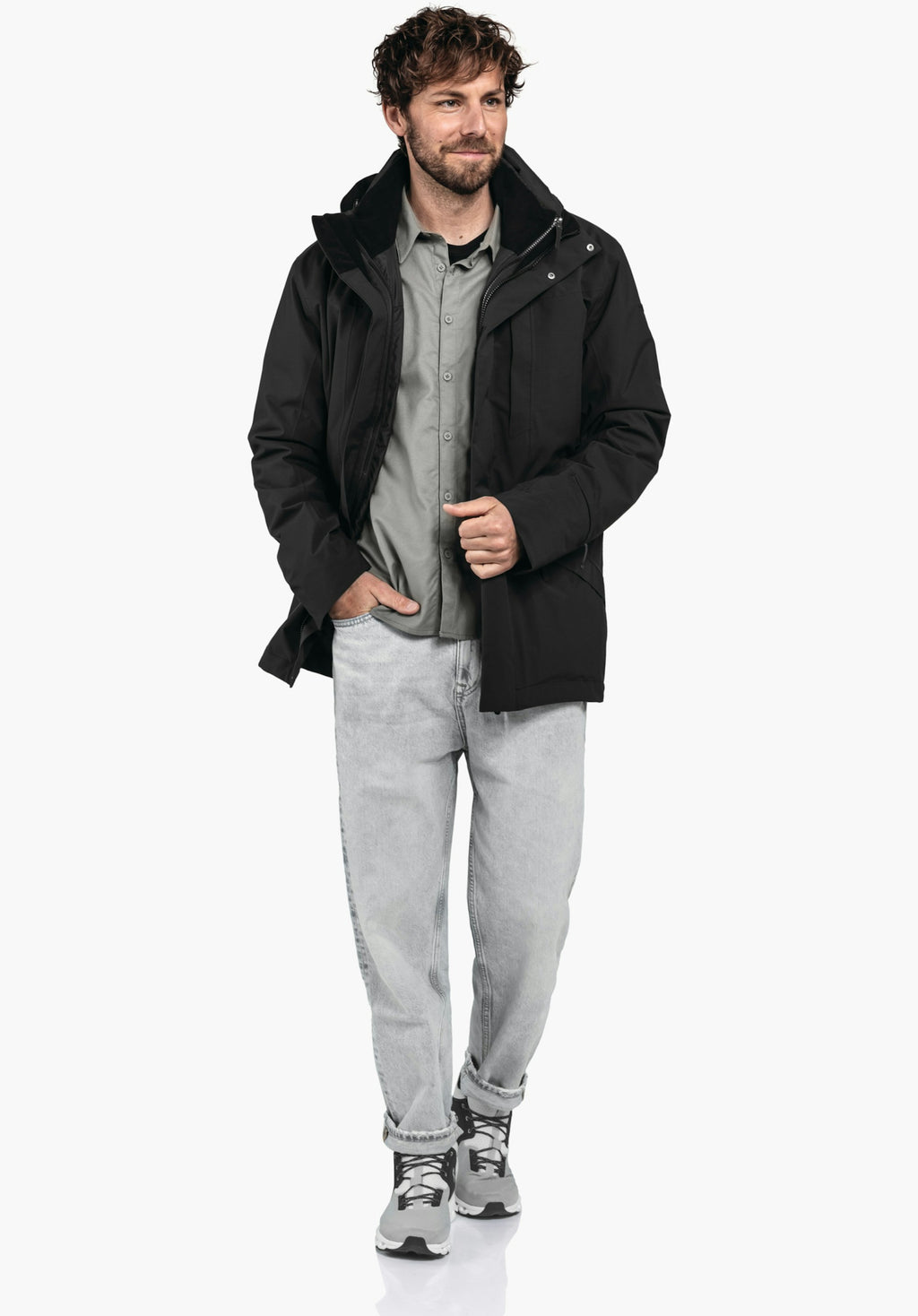 Schöffel 3in1 Parka Style Borkol MNS Herren – große Größen Schwarz - Ansicht 3