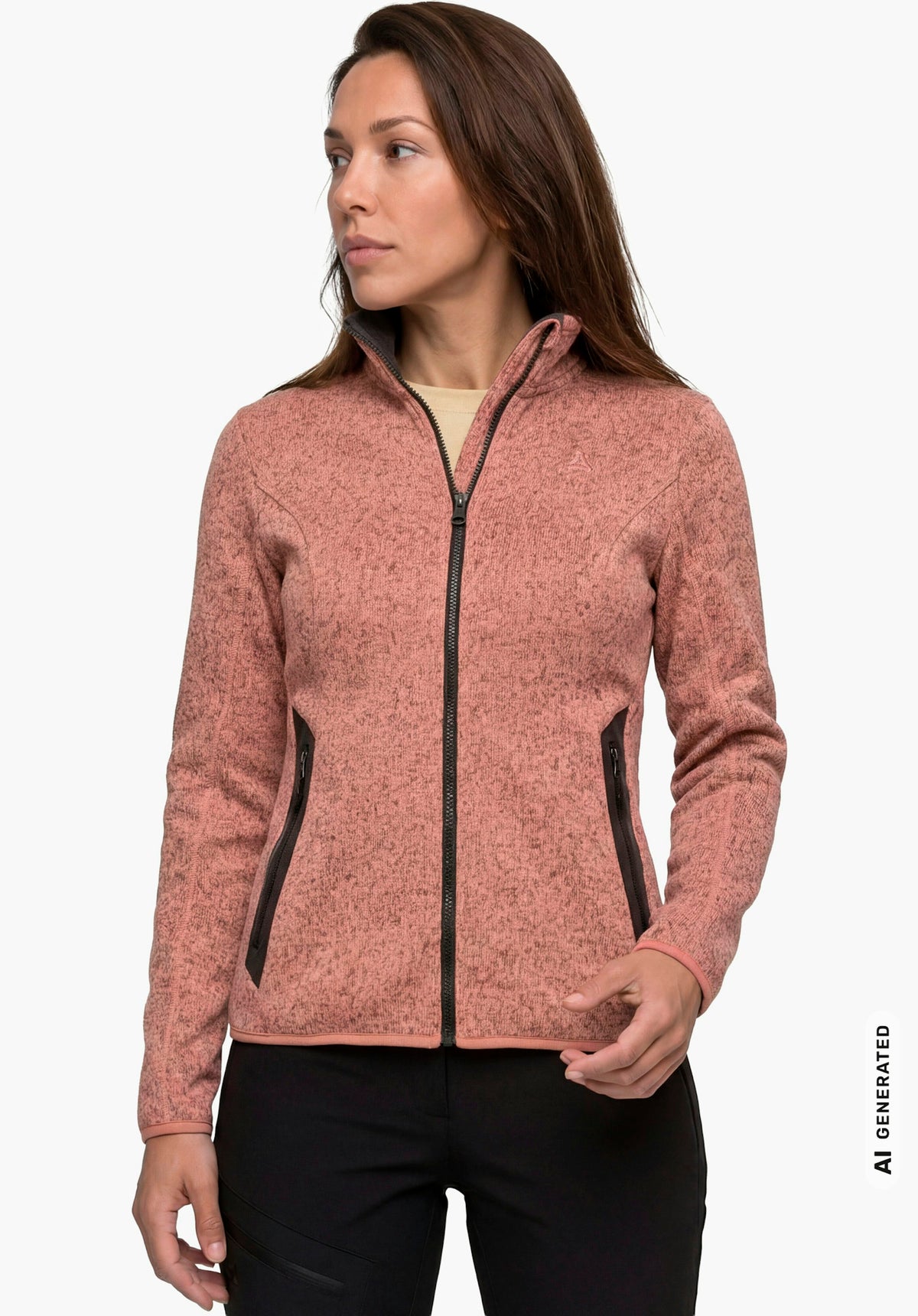 Schöffel CIRC Fleece Jk Style Yew WMS Damen – große Größen Pink - Ansicht 1
