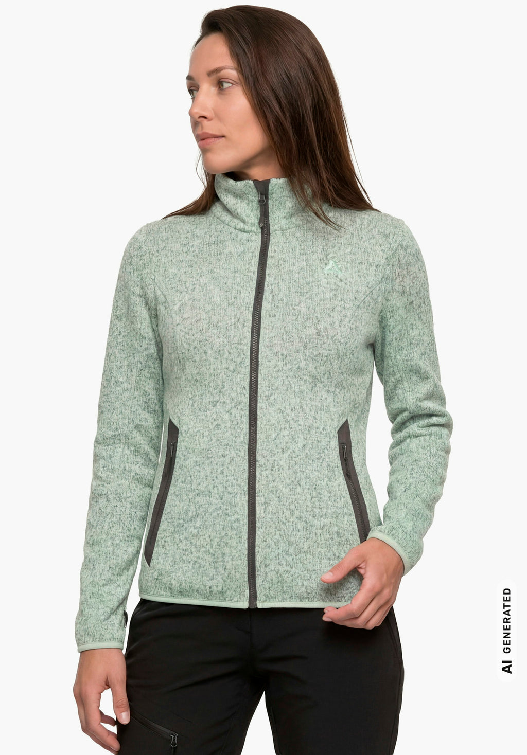 Schöffel CIRC Fleece Jk Style Yew WMS Damen – große Größen Grün - Ansicht 1