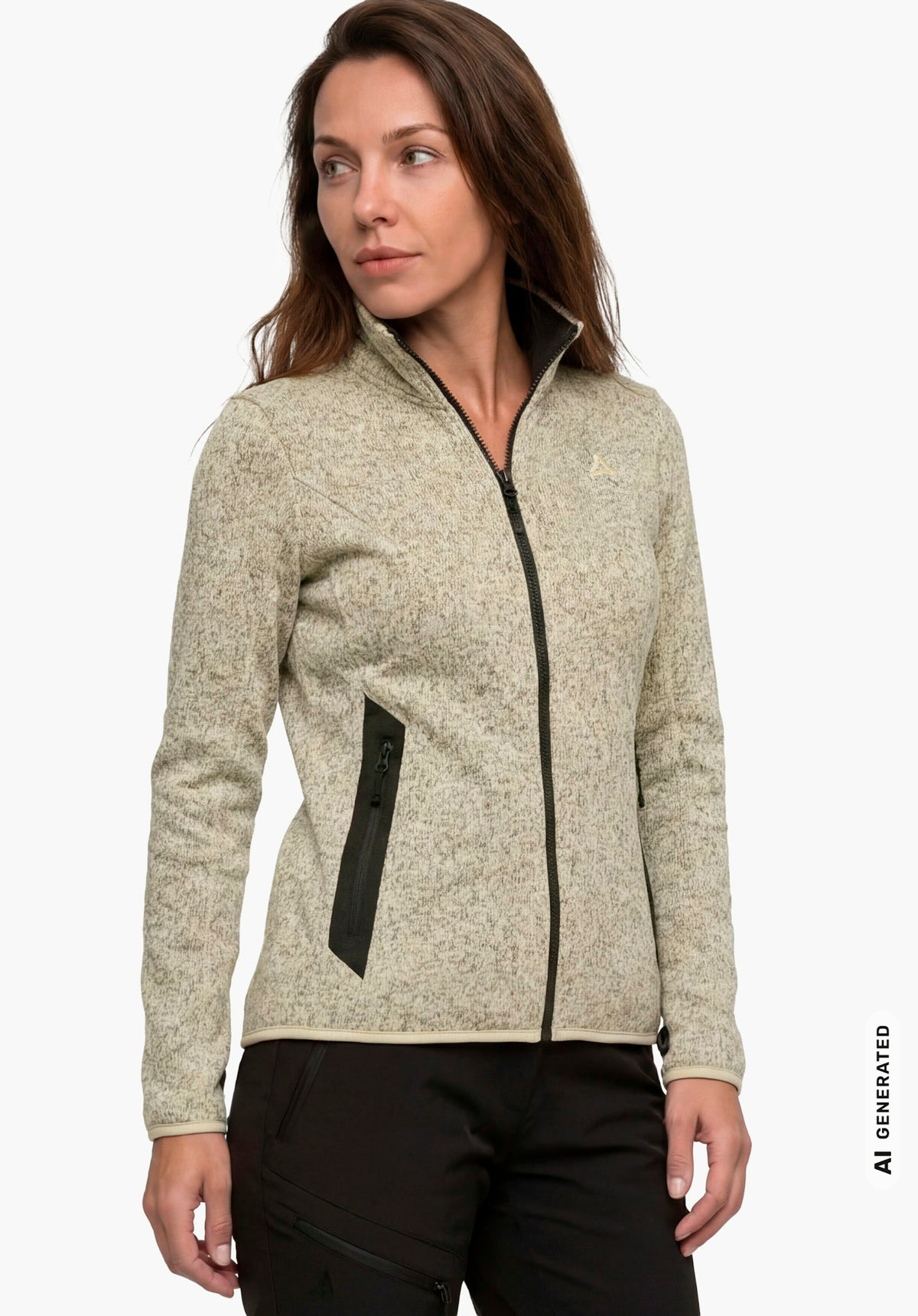 Schöffel CIRC Fleece Jk Style Yew WMS Damen – große Größen Beige - Ansicht 1