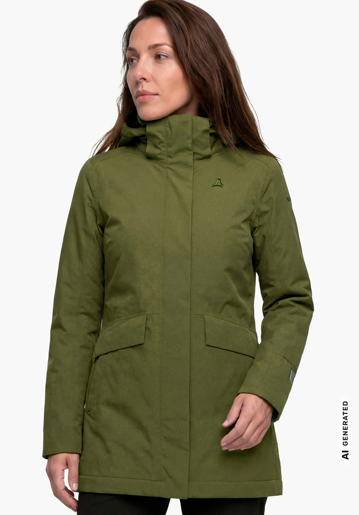 Schöffel 3in1 Parka Style Borkol WMS Damen – große Größen Grün - Ansicht 1