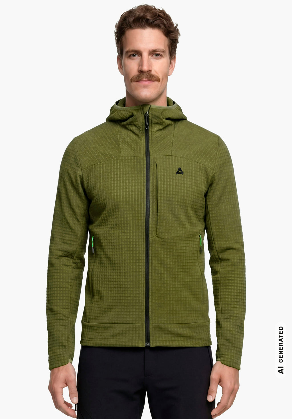 Schöffel Fleece Hoody Style Enixa MEN Herren – große Größen Grün - Ansicht 1
