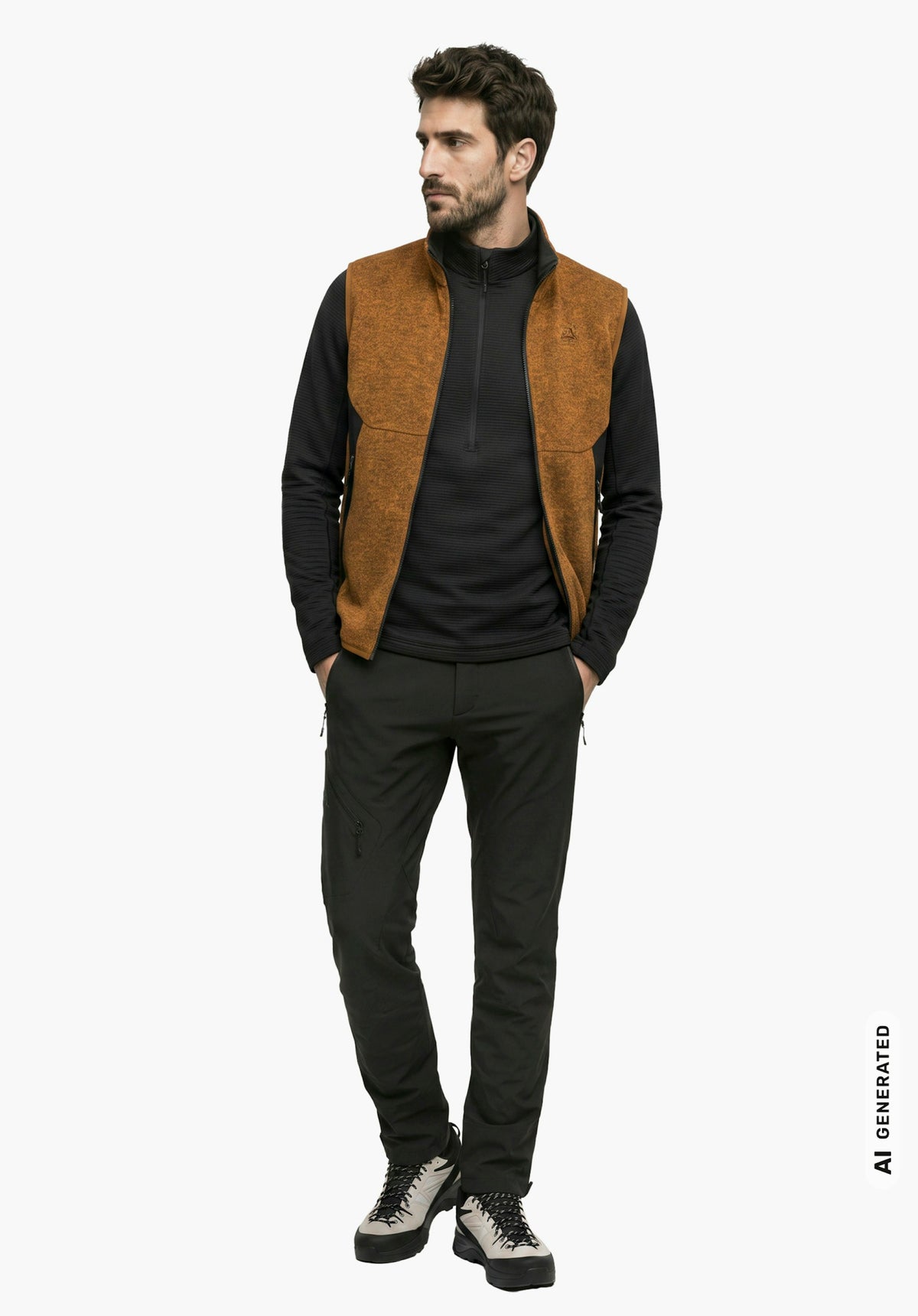 Schöffel CIRC Fleece Vt Style Yew MEN Herren – große Größen Braun - Ansicht 3
