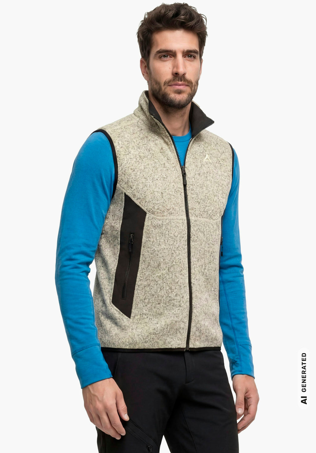 Schöffel CIRC Fleece Vt Style Yew MEN Herren – große Größen Beige - Ansicht 1