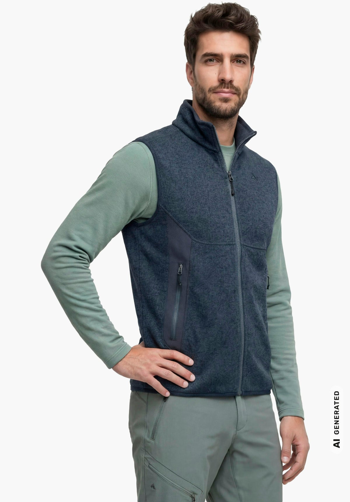 Schöffel CIRC Fleece Vt Style Yew MEN Herren – große Größen Blau - Ansicht 1