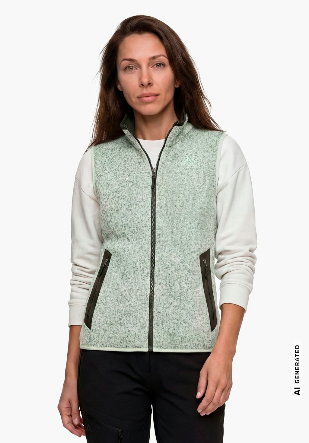 Schöffel CIRC Fleece Vt Style Yew WMN Damen – große Größen Grün - Ansicht 1