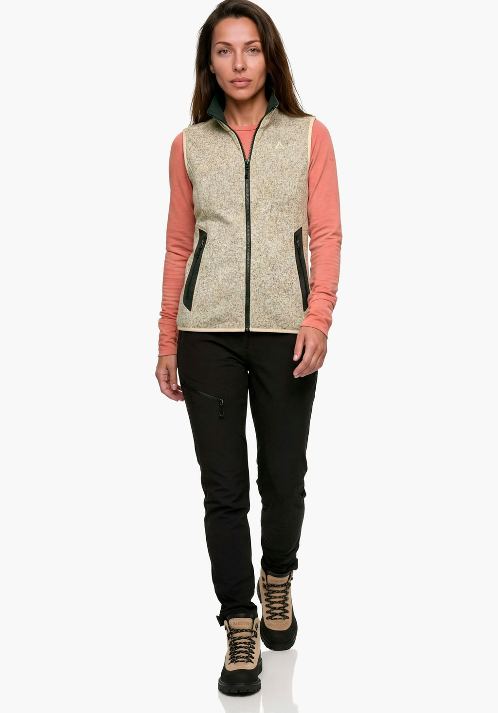 Schöffel CIRC Fleece Vt Style Yew WMN Damen – große Größen Beige - Ansicht 3