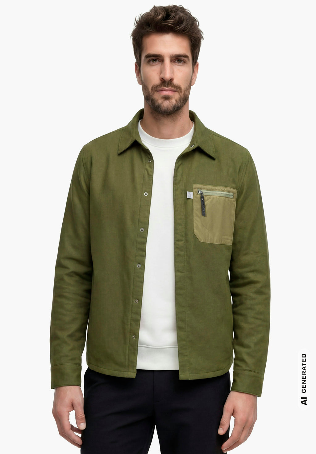 Schöffel Overshirt Style Kalmor MEN Herren – große Größen Grün - Ansicht 1