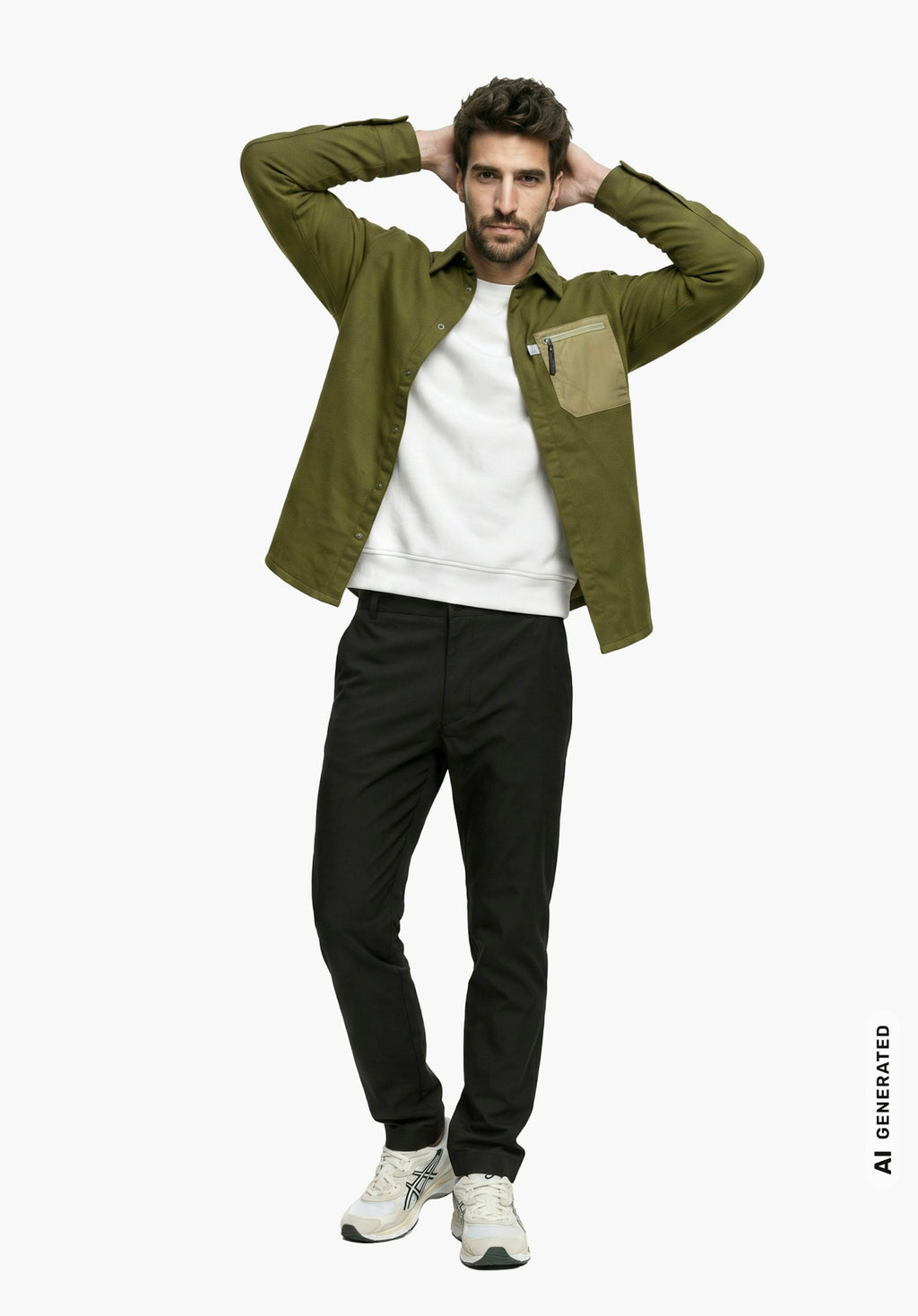 Schöffel Overshirt Style Kalmor MEN Herren – große Größen Grün - Ansicht 3