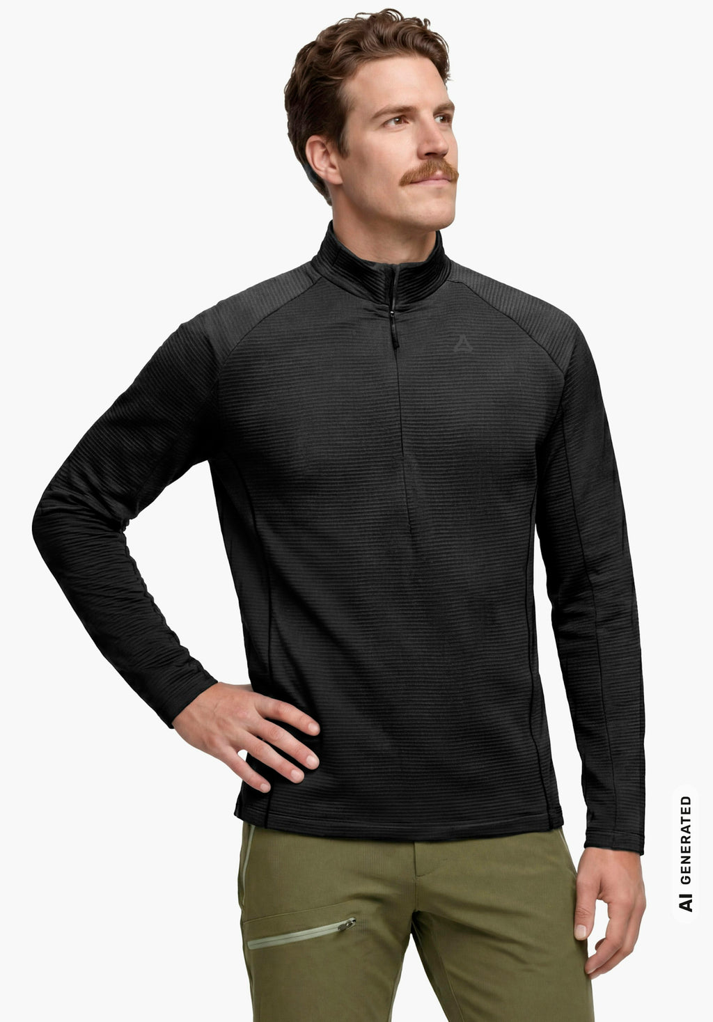 Schöffel Longsleeve Style Energio MEN Herren – große Größen Schwarz - Ansicht 1
