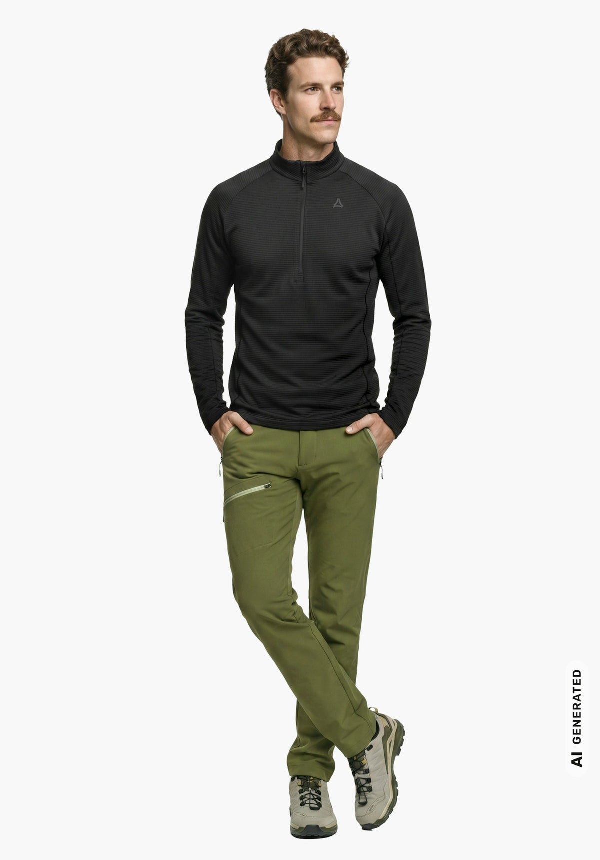 Schöffel Longsleeve Style Energio MEN Herren – große Größen Schwarz - Ansicht 3