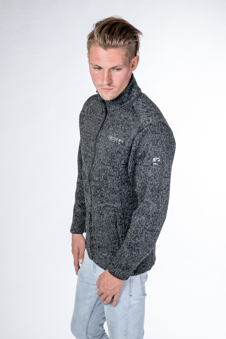 Sweater-Jacke Herren DEPROC WHITEFORD Men Farbe: grey-white mottled Größe: S