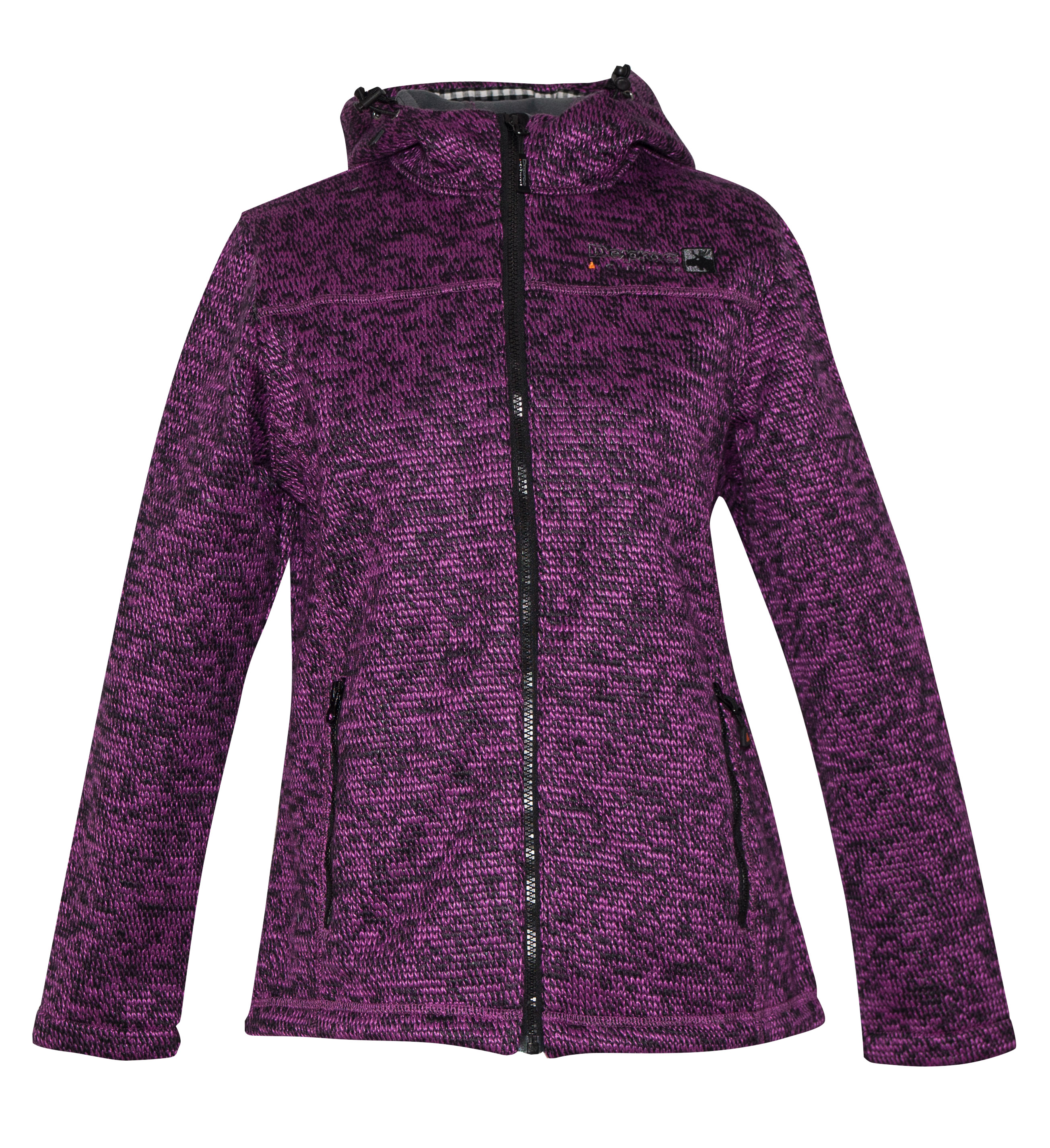 Strickfleece Sweater-Jacke DEPROC WHITEFORD Lady Farbe: purple Größe: 48